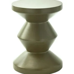 Zig Zag Outdoor Stool, Matte White